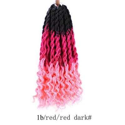 European and American wigs, crochet hair extensions, synthetic fiber braids, upper curved and lower bound tube curved, 20-inch African dreadlocks detail image 2