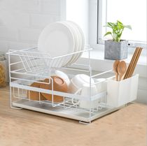Creative kitchen double layer dishes rack sink cutlery chopsticks spoon storage rack