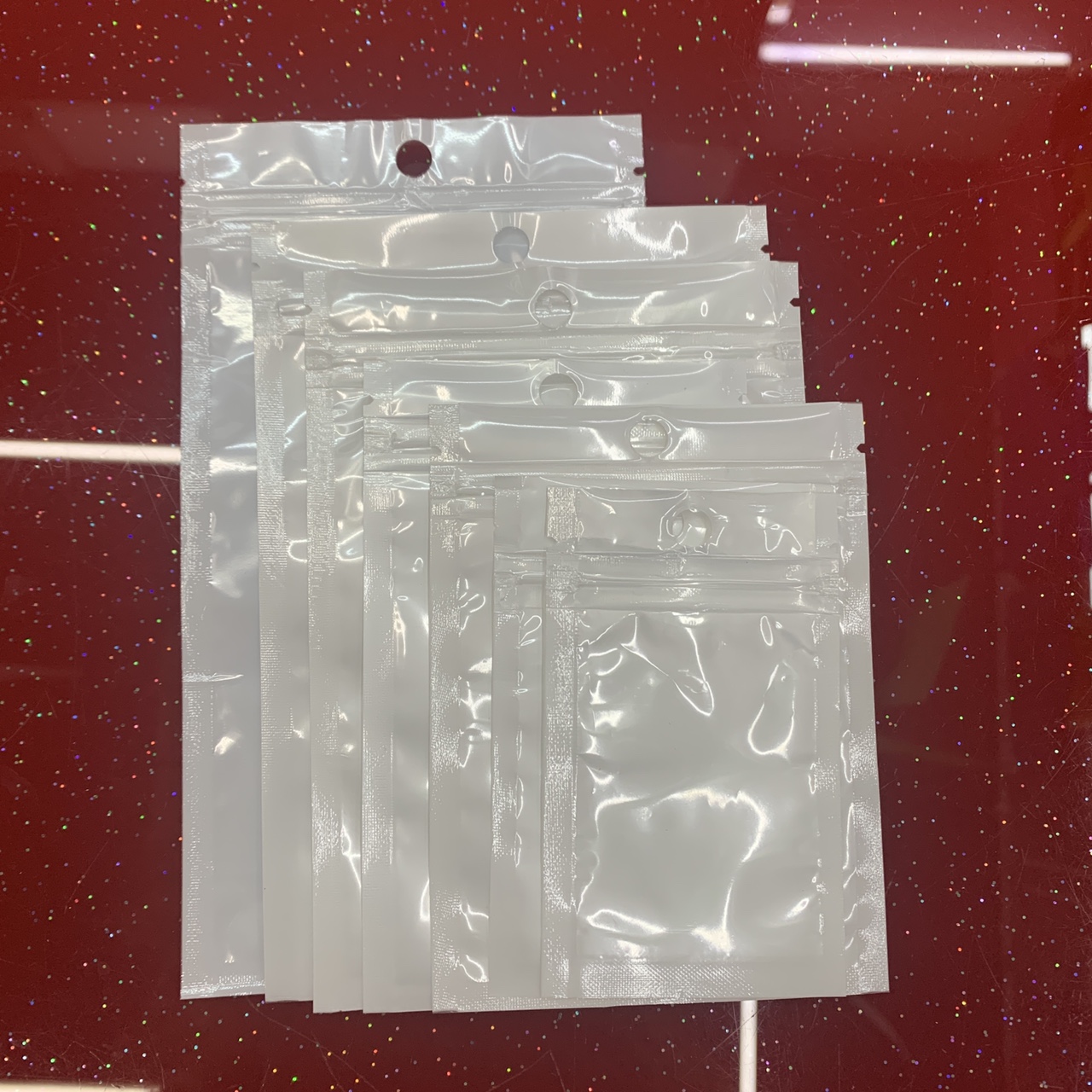 珠光袋 拉链袋 饰品包装袋 礼品袋 现货 尺寸齐全 厂家销售图