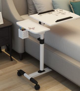 可移动简易升降笔记本床上书桌置地用移动懒人桌床边电脑桌子产品图