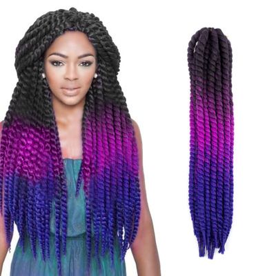 European, American and African dreadlocks wrapped in large braids
