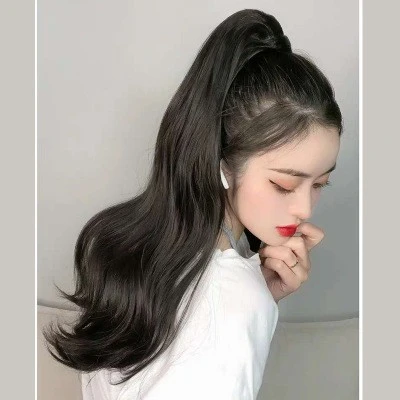 The new best-selling scratch-clip ponytail detail image 2