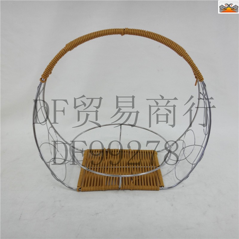 DF99278 花边手提 钢圈提篮 手工创意篮 酒店上菜篮子 果盘篮 客厅水果篮 DF  TRADING HOUSE详情图5