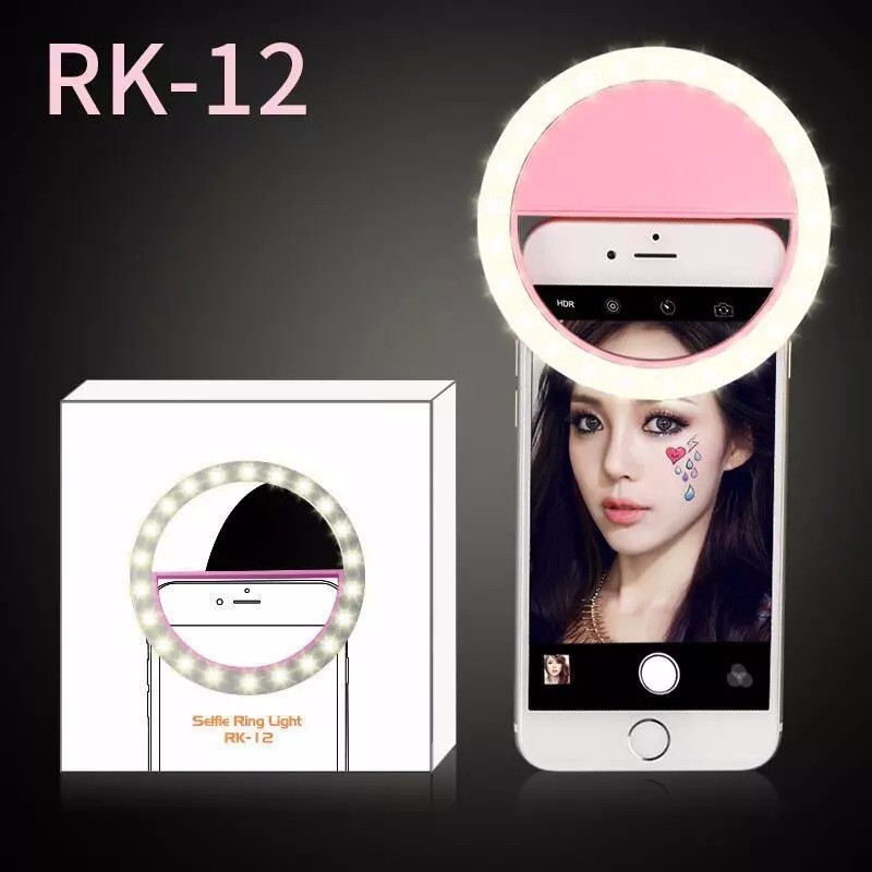 RK12迷你圆形美颜补光灯充电款 LED闪光灯 手机补光灯详情图11