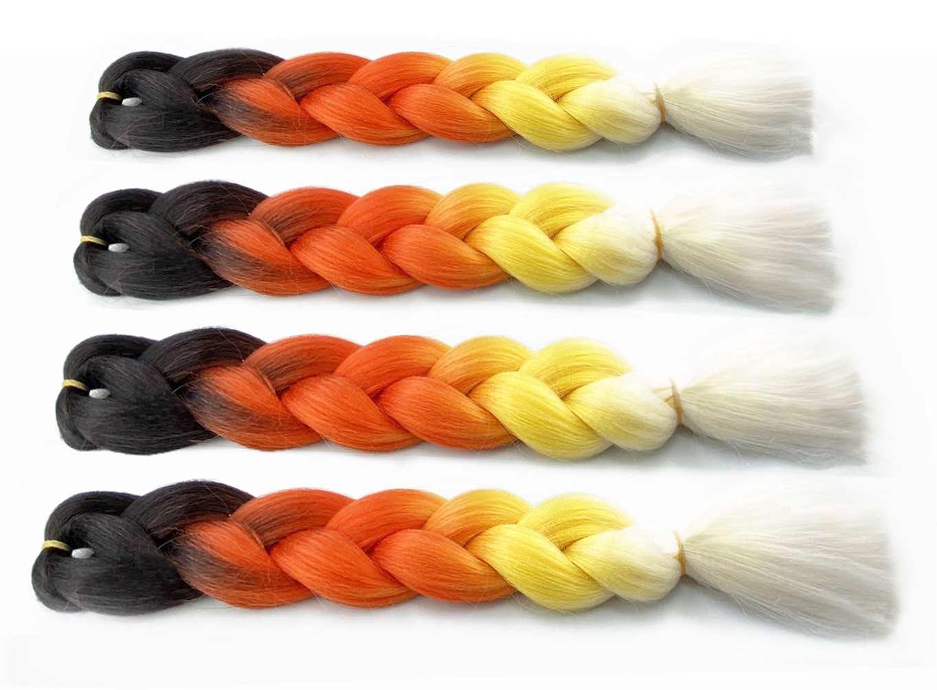 Large braids, African dirty braids, gradient synthetic fiber wig braids detail image 14