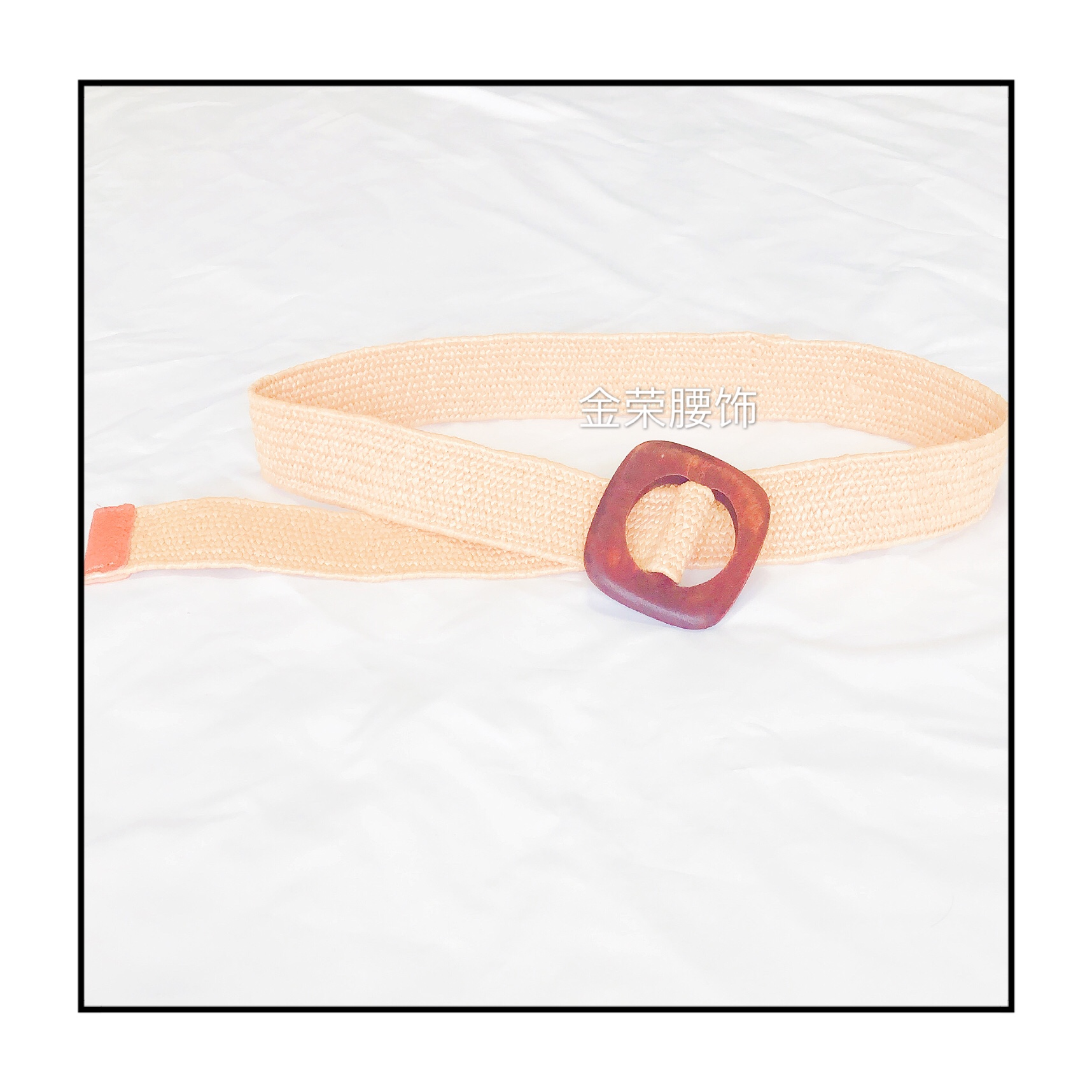 复古草编弹力带详情图6