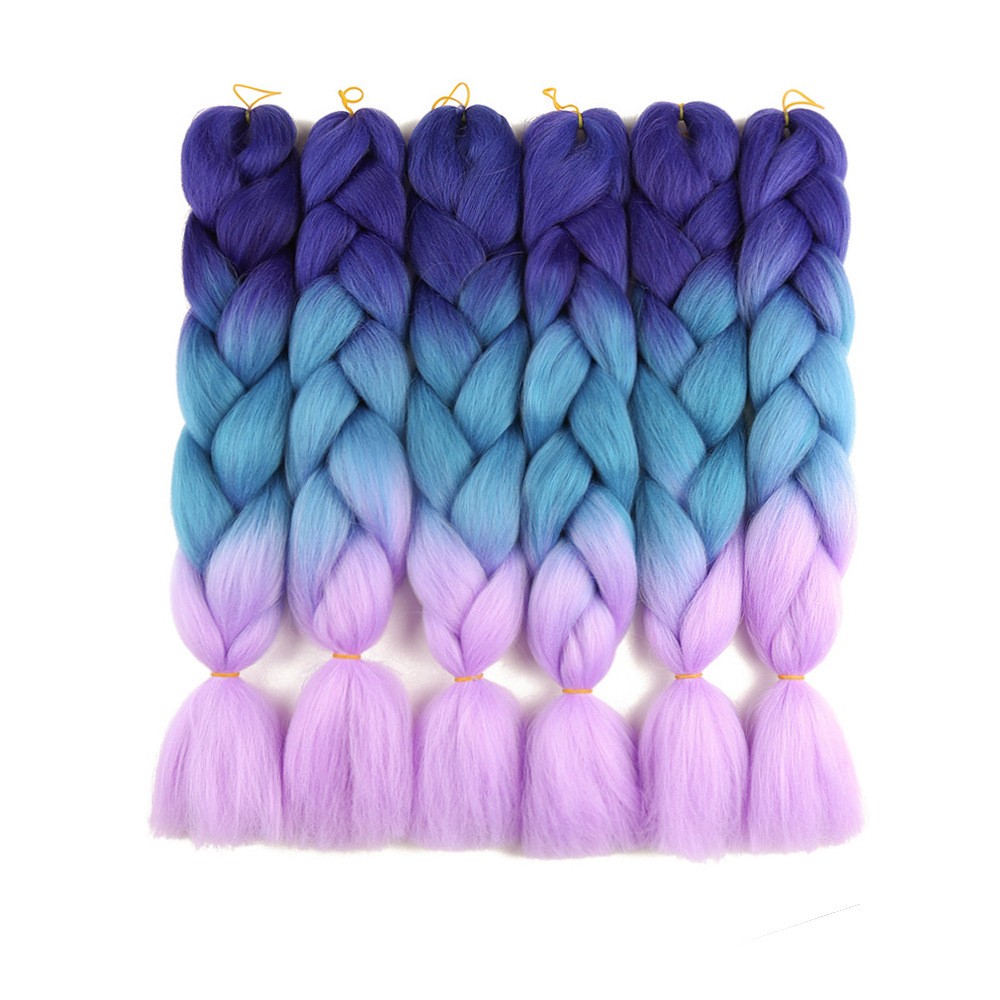 Large braided African bestsellers, single or double three or four color synthetic fiber large braided hair extension wigs detail image 8