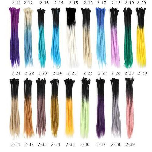 Large braids, pure dreadlocks, Jamaican gradient dreadlocks, high-temperature Yake chemical fiber Specification image