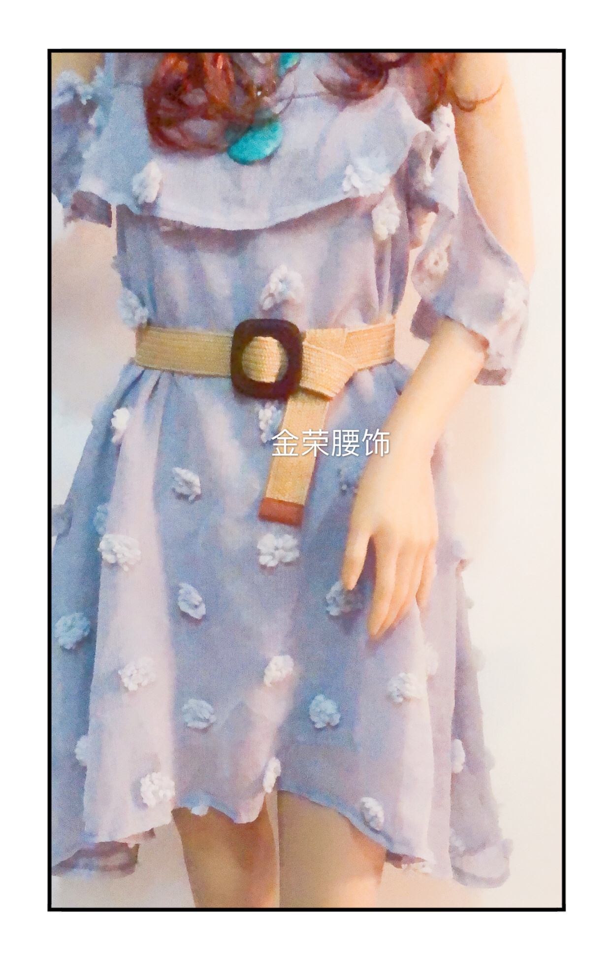 复古草编弹力带详情图1