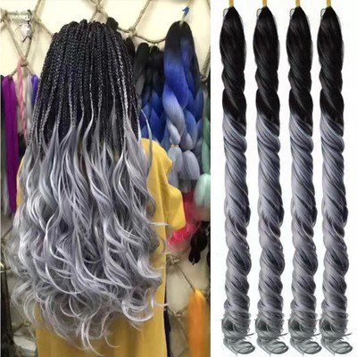 The new African wig with curly hair is a popular online braid detail image 5