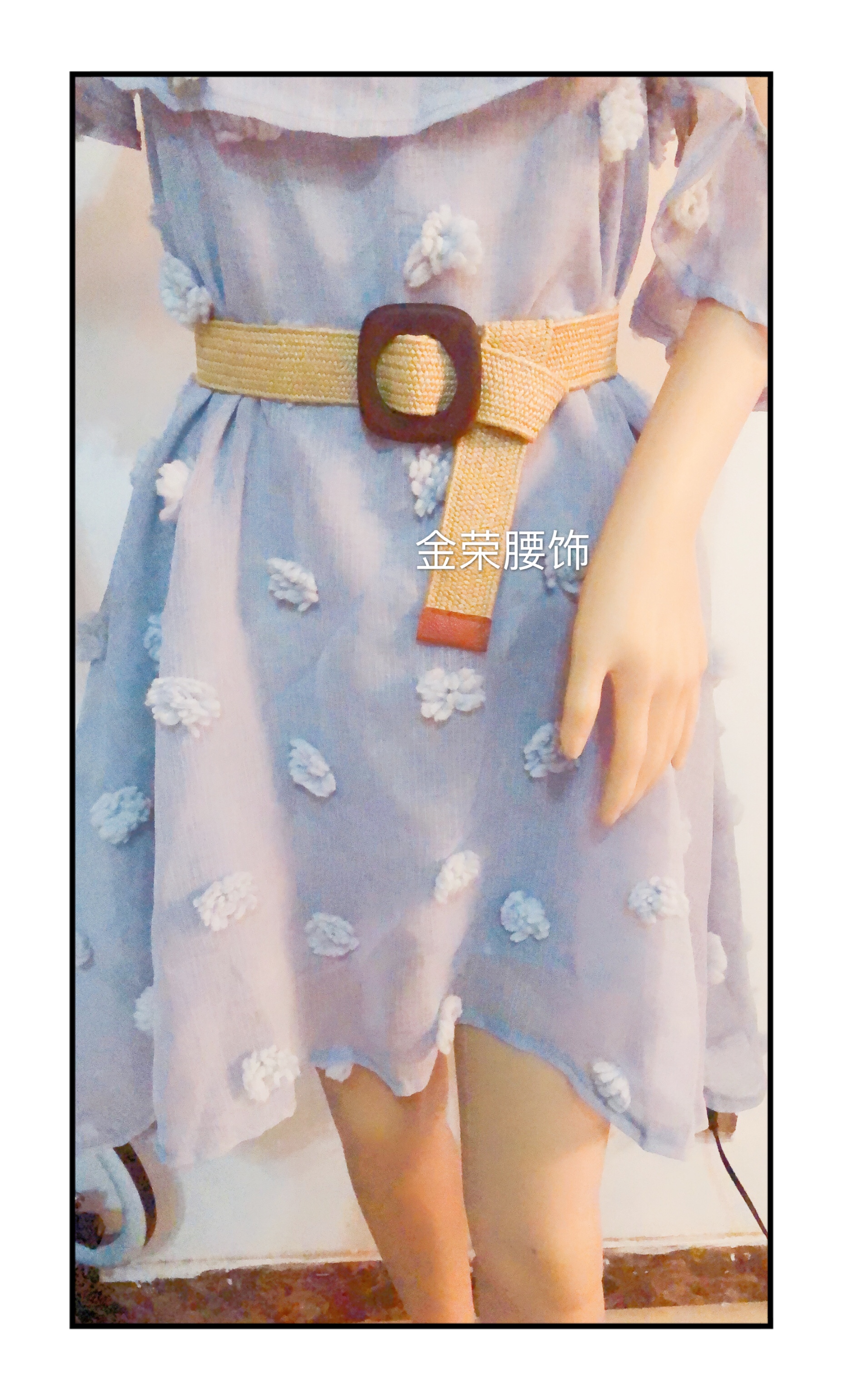 复古草编弹力带详情图7