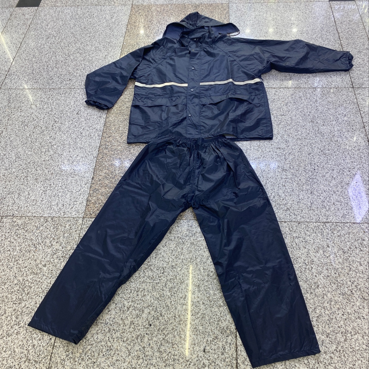 Pvc Navy Reflective Strip Double-Layer Suit