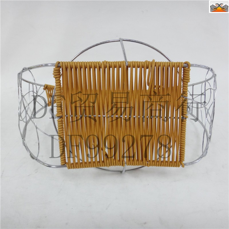 DF99278 花边手提 钢圈提篮 手工创意篮 酒店上菜篮子 果盘篮 客厅水果篮 DF  TRADING HOUSE详情图7