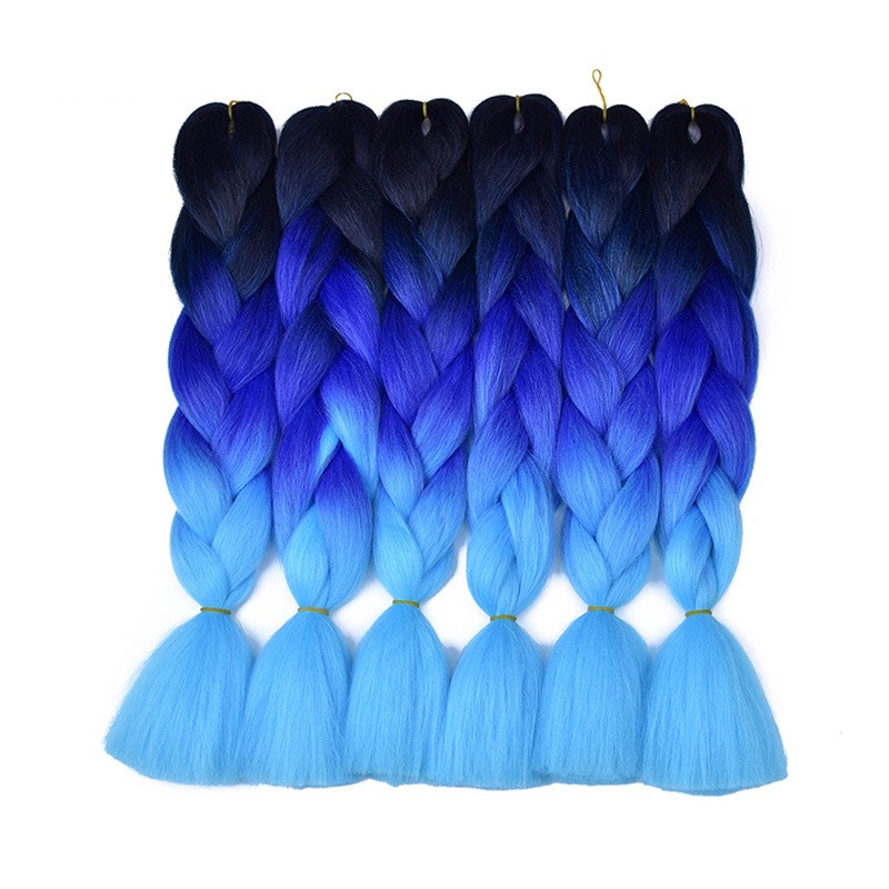 Large braids, African dirty braids, gradient synthetic fiber wig braids detail image 6
