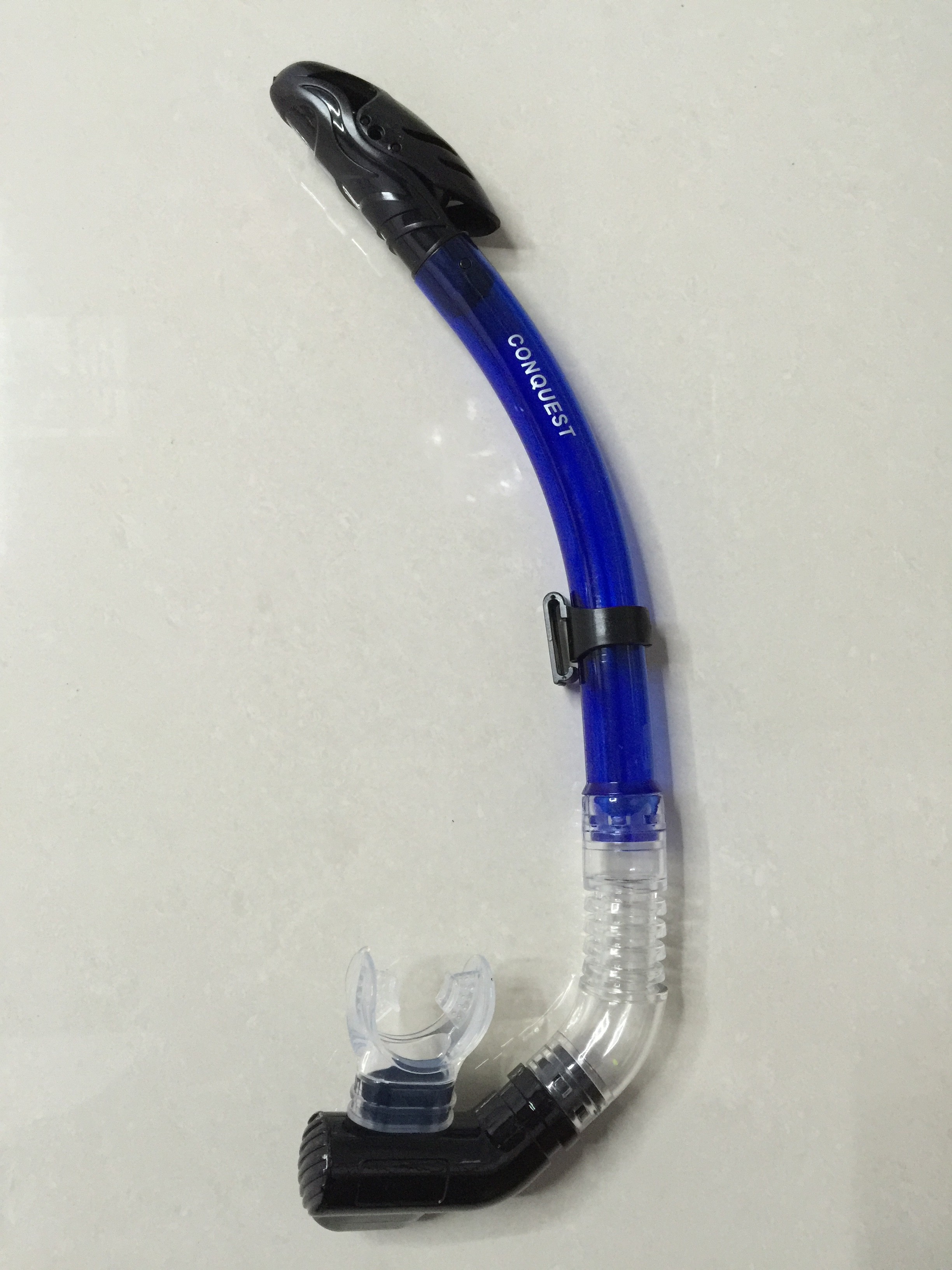 搏路厂家批发现货供应全干式呼吸管潜水镜潜水套装S14S管 蓝色详情图2