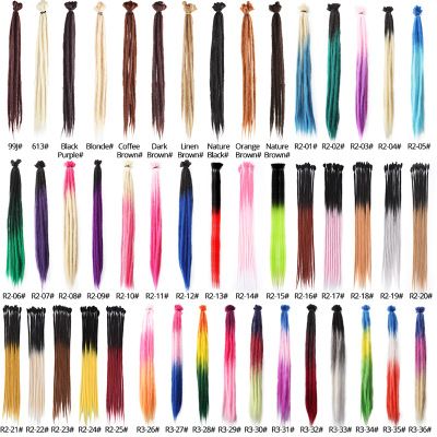 Synthetic fiber wigs, handcrafted dreadlocks, reggae dreadlocks, Jamaican dreadlocks, 20-inch two-color, colorful African dreadlocks Specification image