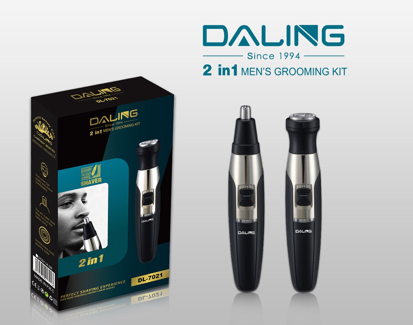 Daring electric nose hair trimmer DL-7021 Multi-functional sideburns knife eyebrow trimmer cross border full figure