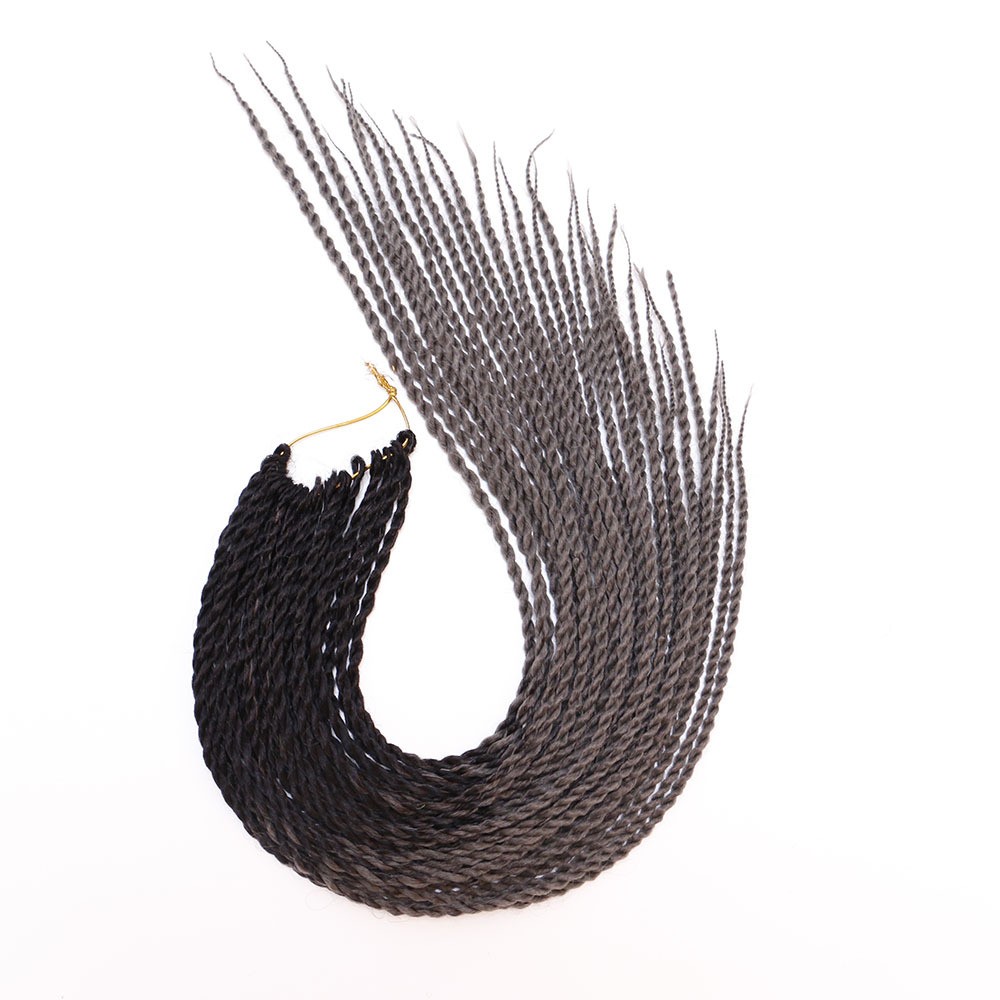 Big braids, two-strand braids, African dreadlocks, wigs, colorful synthetic fiber gradient braids, hand-twisted braids detail image 7