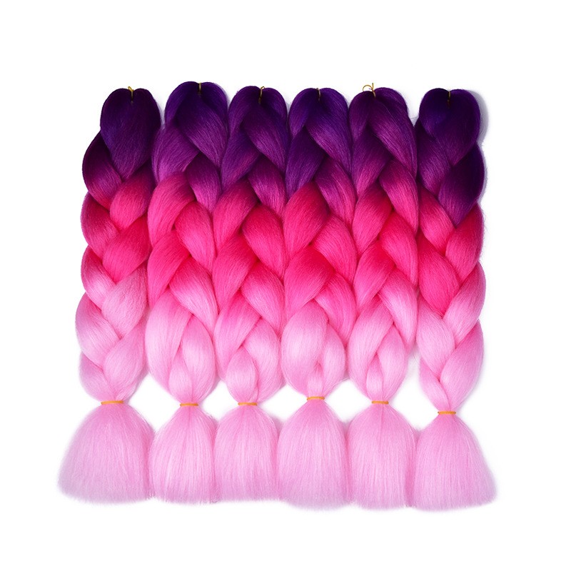 Large braids, African dirty braids, gradient synthetic fiber wig braids detail image 10