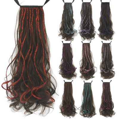 New colorful pigtails, pear curls, wig, pony tails, color-changing curls and pony tails thumbnail