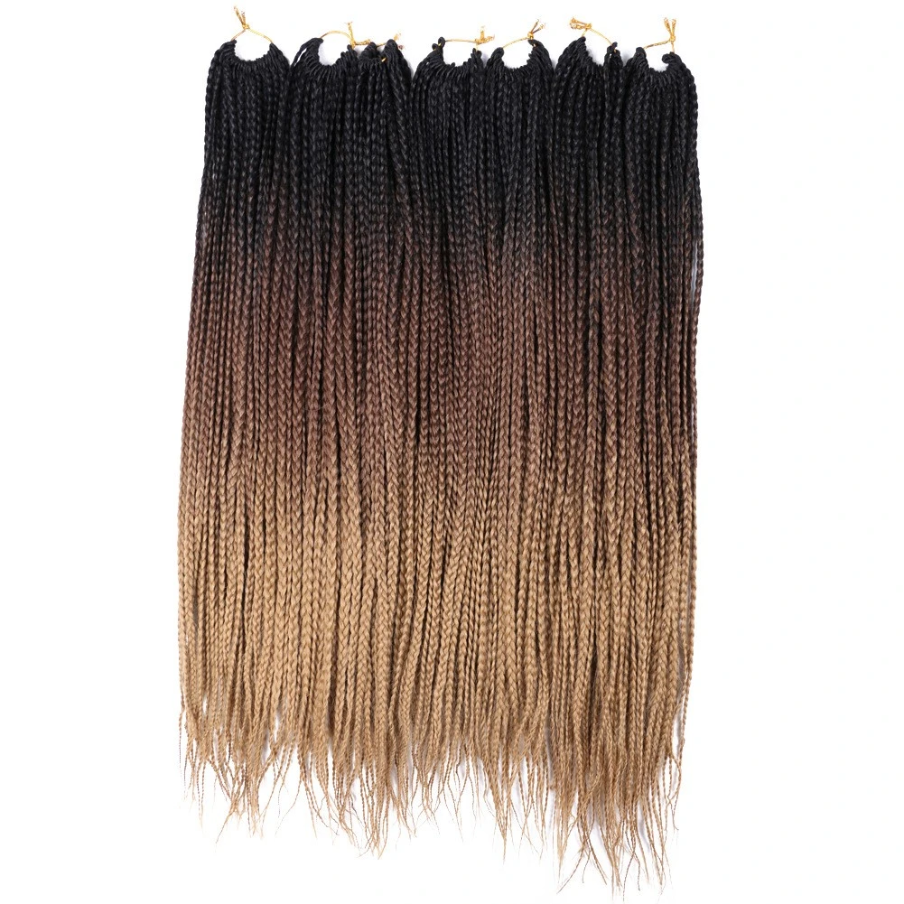 A 24-inch large braid with a gradient color three-strand braid made of chemical fiber and hooked detail image 7