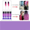 Large braid African wig braid, colorful gradient color chemical fiber large braid Specification image