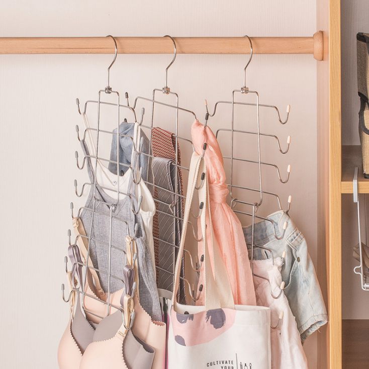 多层内衣衣架折叠挂吊带背心衣架收纳多功能魔术衣架细节图