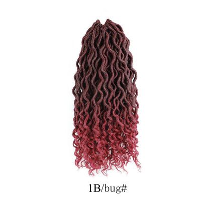 European and American wigs, crochet hair extensions, synthetic fiber braids, upper curved and lower bound tube curved, 20-inch African dreadlocks Specification image