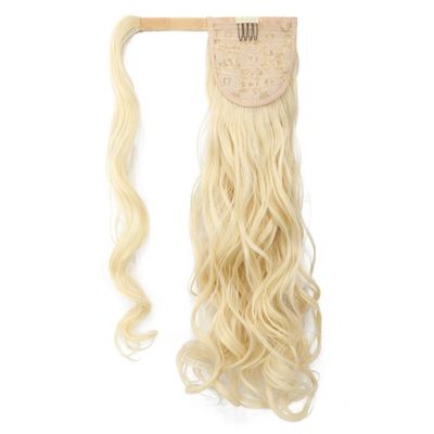 New European and American wig, Velcro, curly ponytail, long curly hair detail image 3