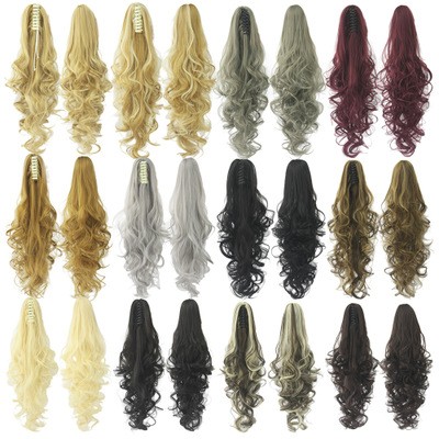 The new scratch-clip ponytail long curls are selling well in Europe and America detail image 1