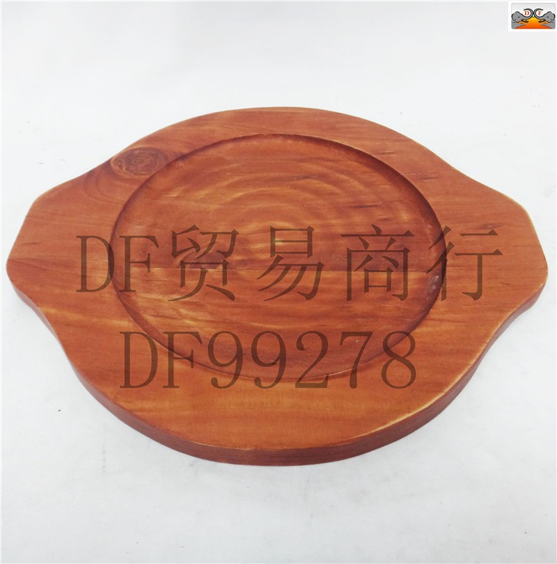 DF99278    24cm电磁炉专用盘红木圆烤盘24CM家用商用烧烤加厚煎牛扒鸡扒DF  TRADING HOUSE详情图4