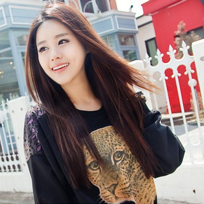 New 5-clip hair curtain straight hair extension piece one-piece clip hair extension piece detail image 4