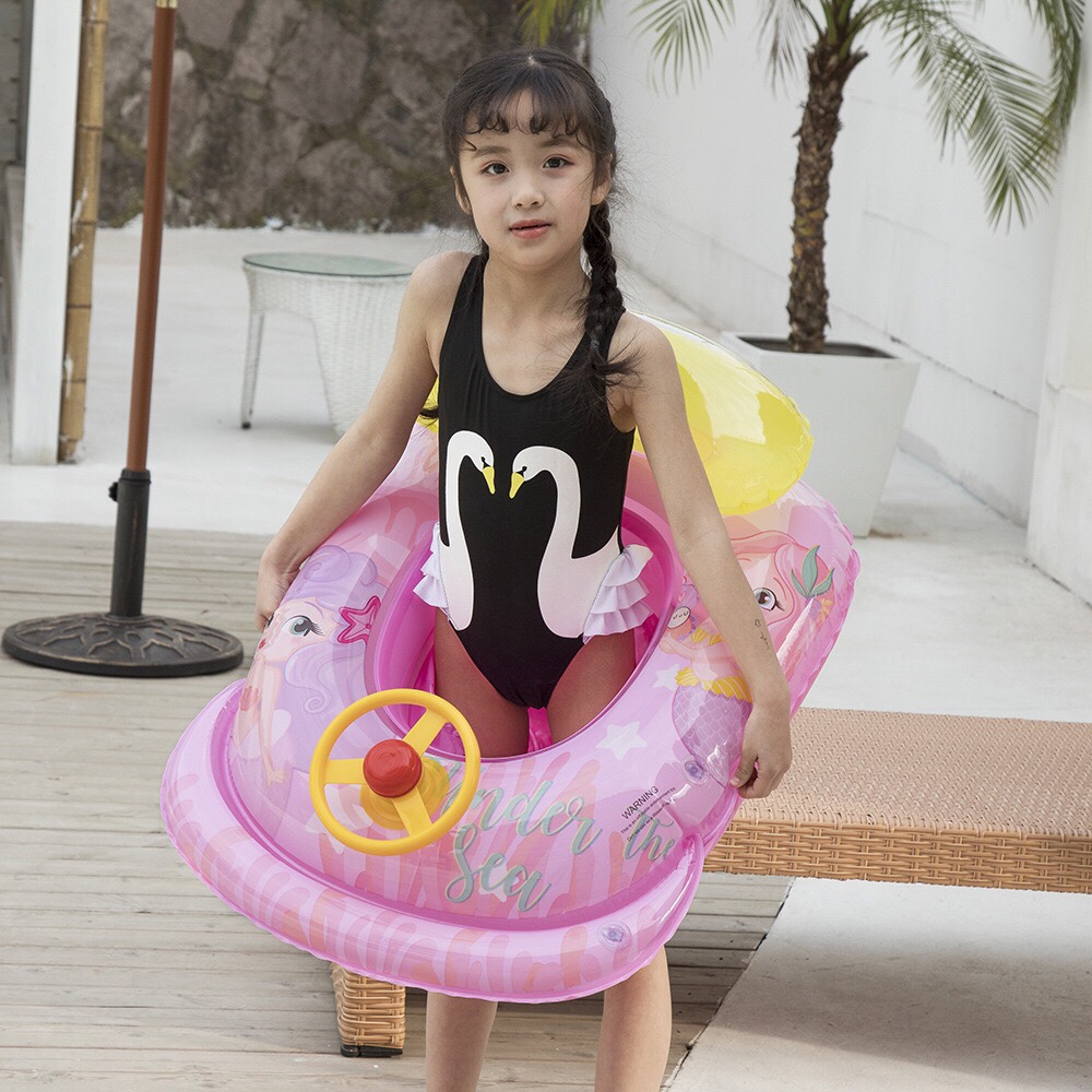 In-stock ins thickened children's seat with steering wheel, sponge bottom infant seat, children's swimming ring and life buoy Specification image