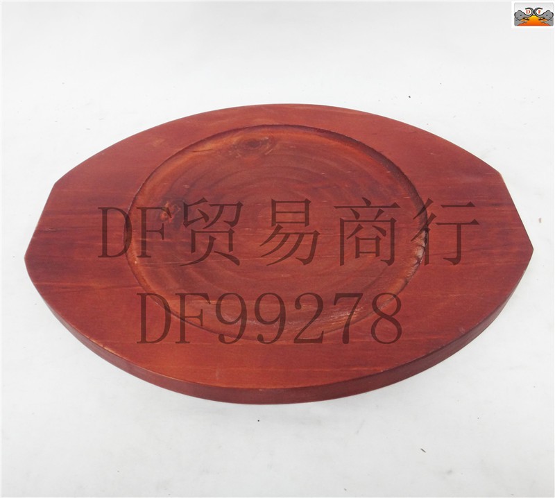 DF99278    25cm双耳圆盘铸铁加厚圆形铁板烧盘西餐煎牛排烤盘家用韩式不粘烤DF  TRADING HOUSE详情图4