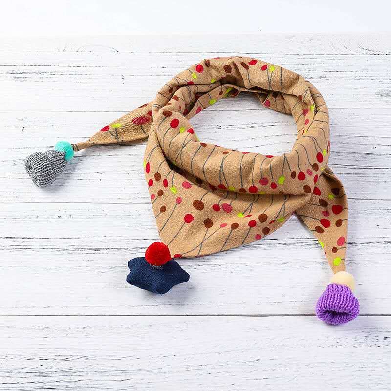 Thick children's scarves for spring, autumn and winter, cute boys' scarves, girls' scarves, princesses, babies, infants and children's triangular scarves detail image 14