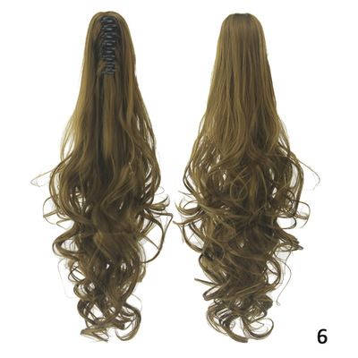The new scratch-clip ponytail long curls are selling well in Europe and America Specification image