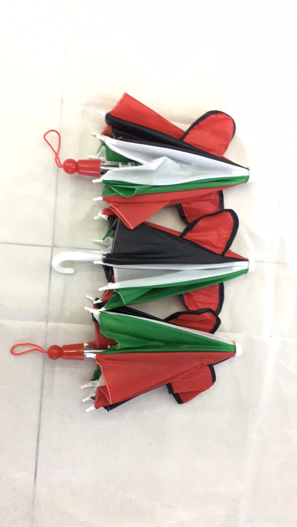 18cm10K national flag-colored ear toy umbrella, small and cute decorative umbrella, factory direct sales, mobile phone shading umbrella for delivery workers looking at orders. detail image 3