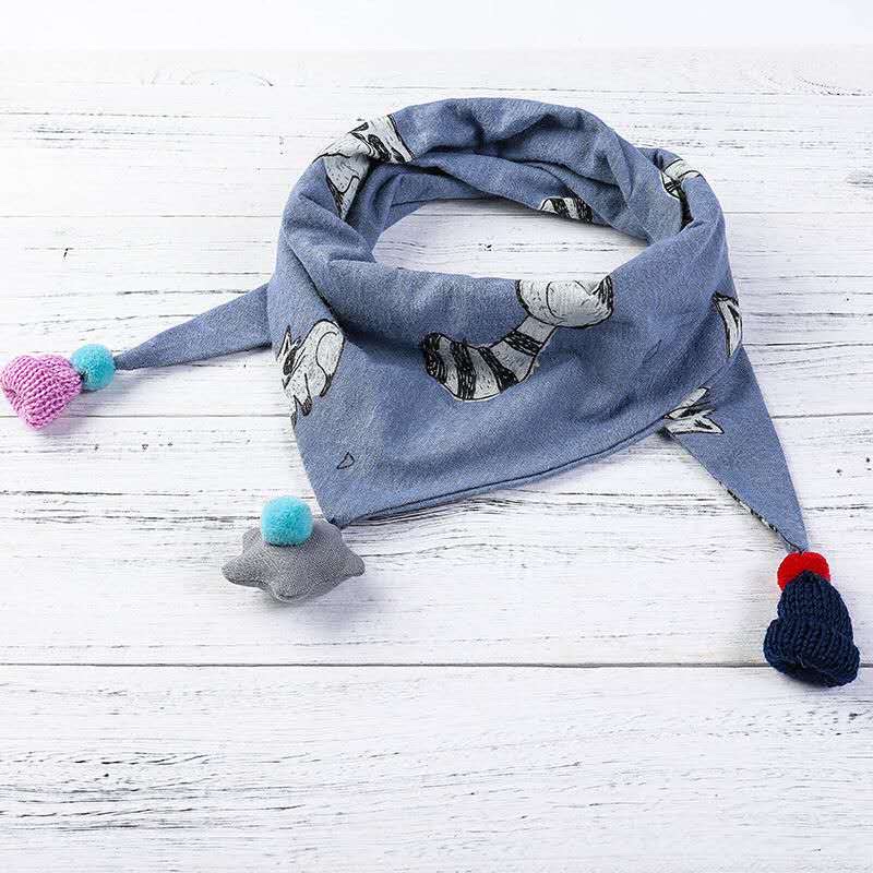 Thick children's scarves for spring, autumn and winter, cute boys' scarves, girls' scarves, princesses, babies, infants and children's triangular scarves detail image 13