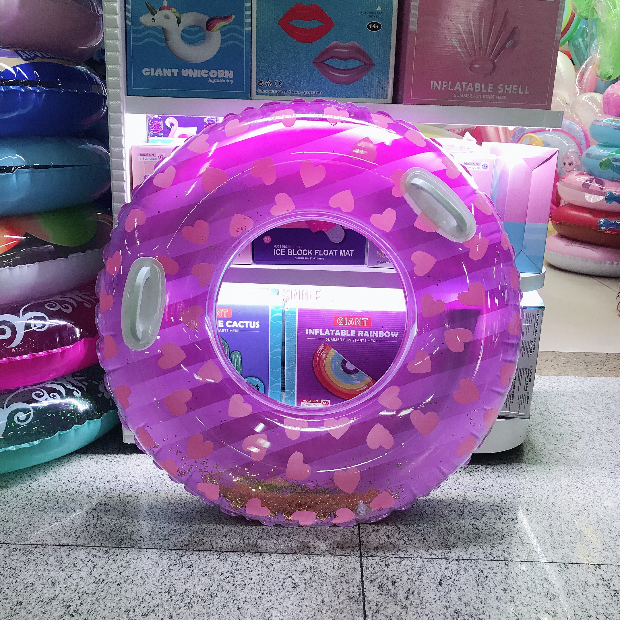 Sequined heart-shaped circle, sequined five-star circle Specification image