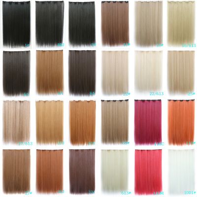 New 5-clip hair curtain straight hair extension piece one-piece clip hair extension piece Specification image