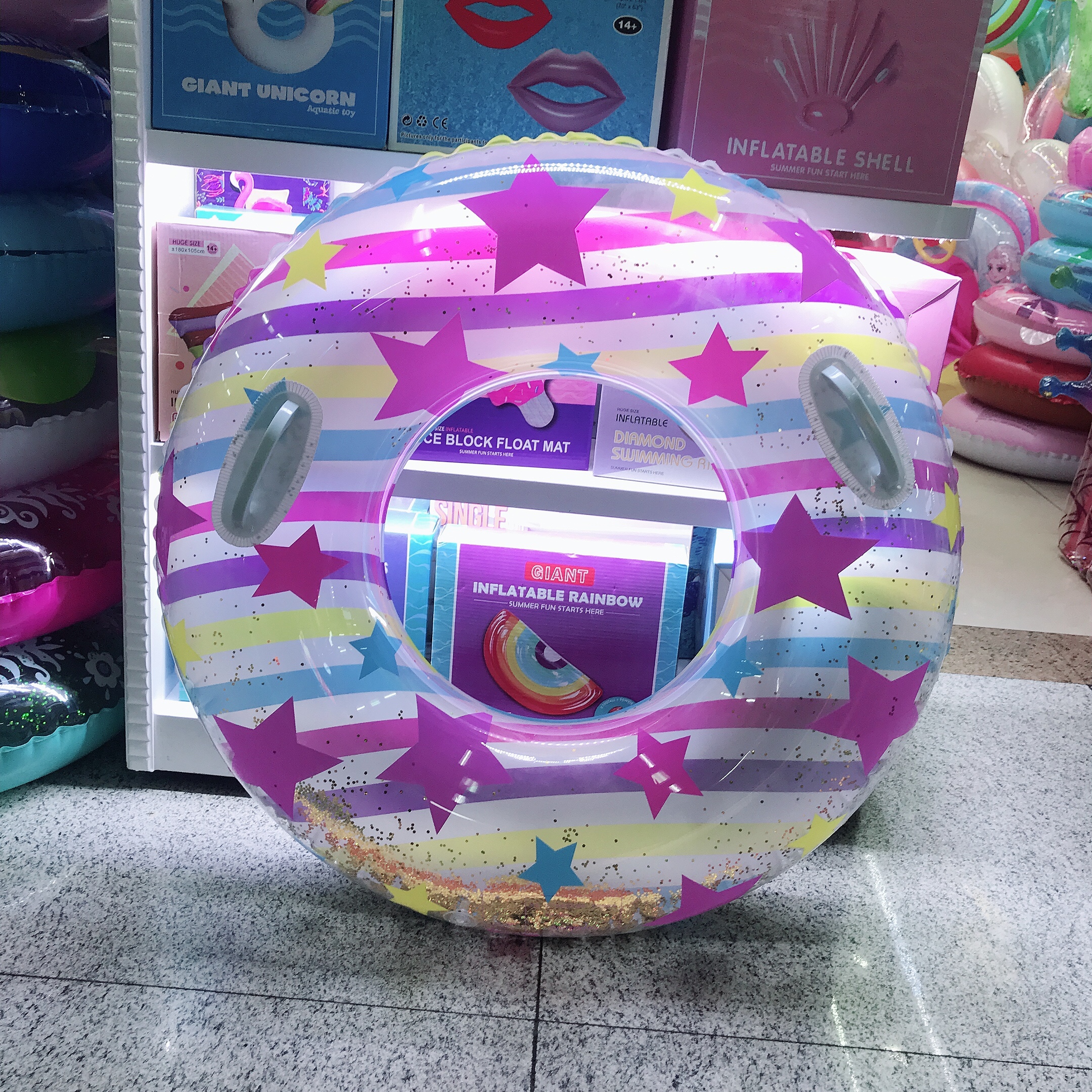 Sequined heart-shaped circle, sequined five-star circle details Picture