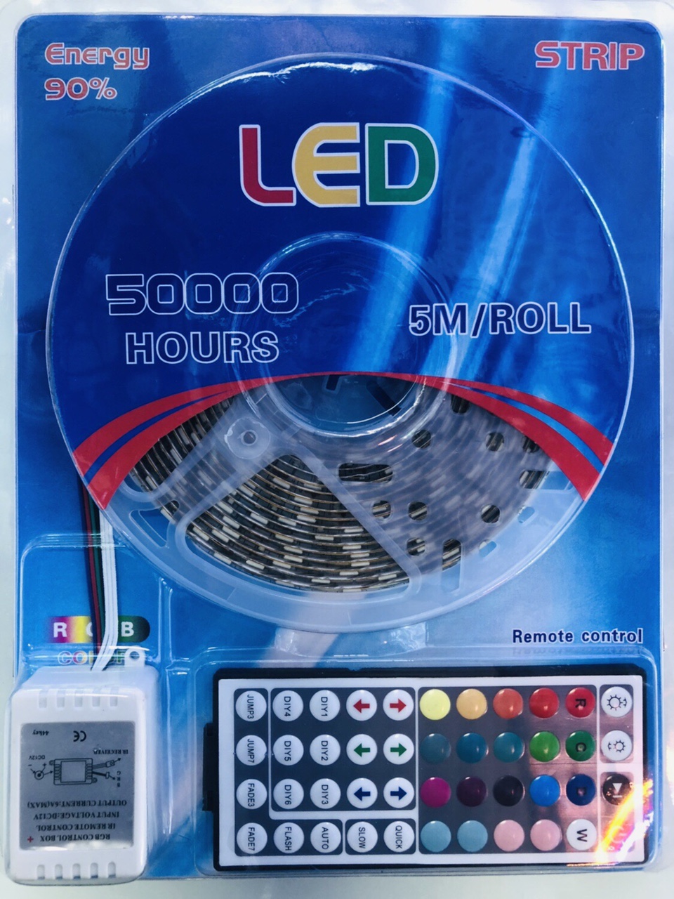 12V 5050RGB light belt set large remote control 44 keys thumbnail