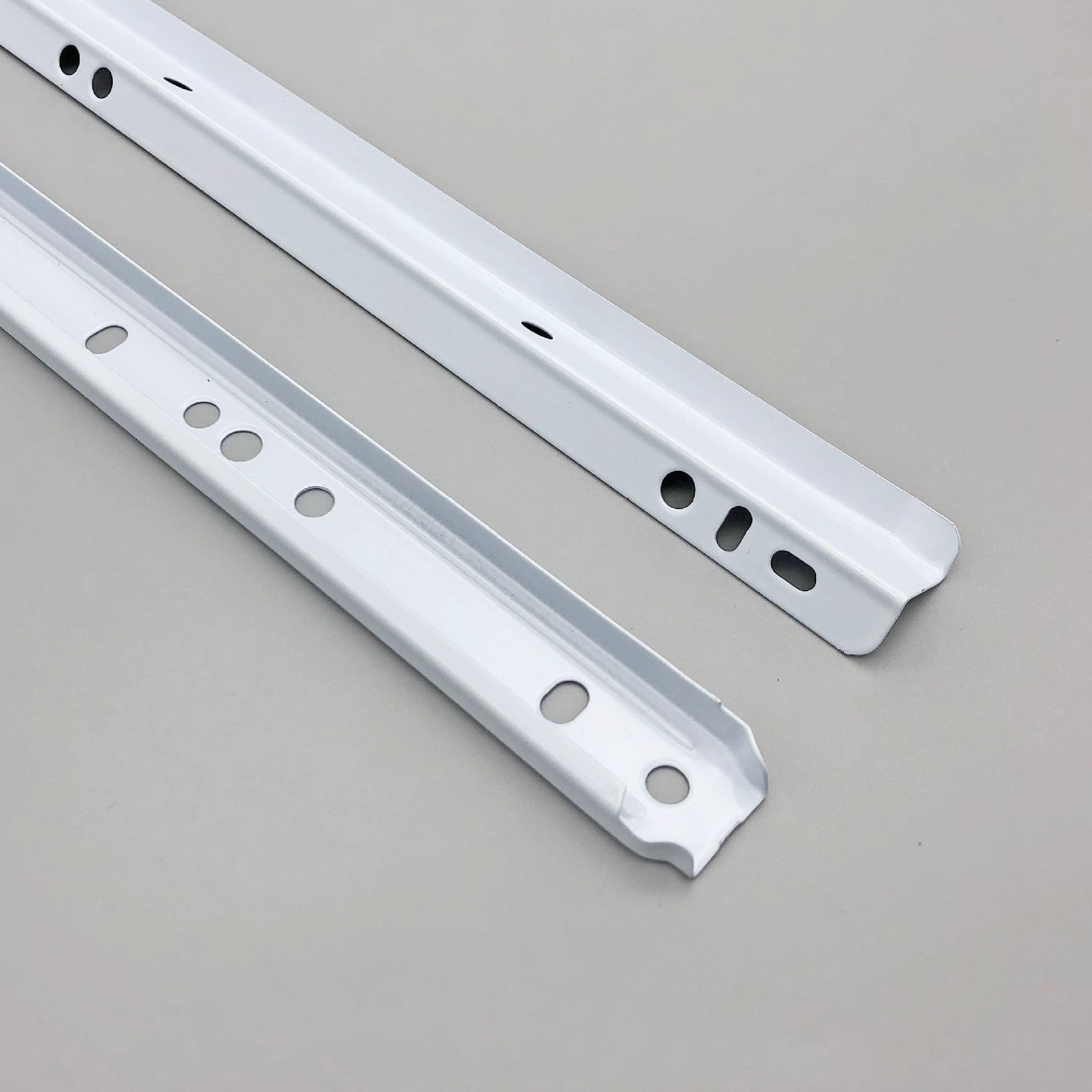 Drawer white slide rail 12-inch two-section guide rail 14-inch cabinet office desk thickened 16-inch guide rail two-section details Picture