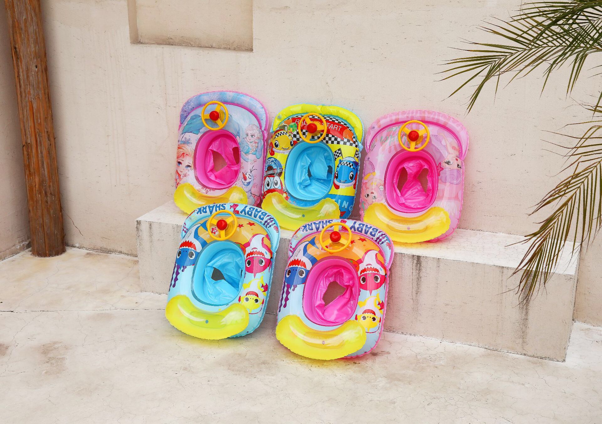 In-stock ins thickened children's seat with steering wheel, sponge bottom infant seat, children's swimming ring and life buoy undefined