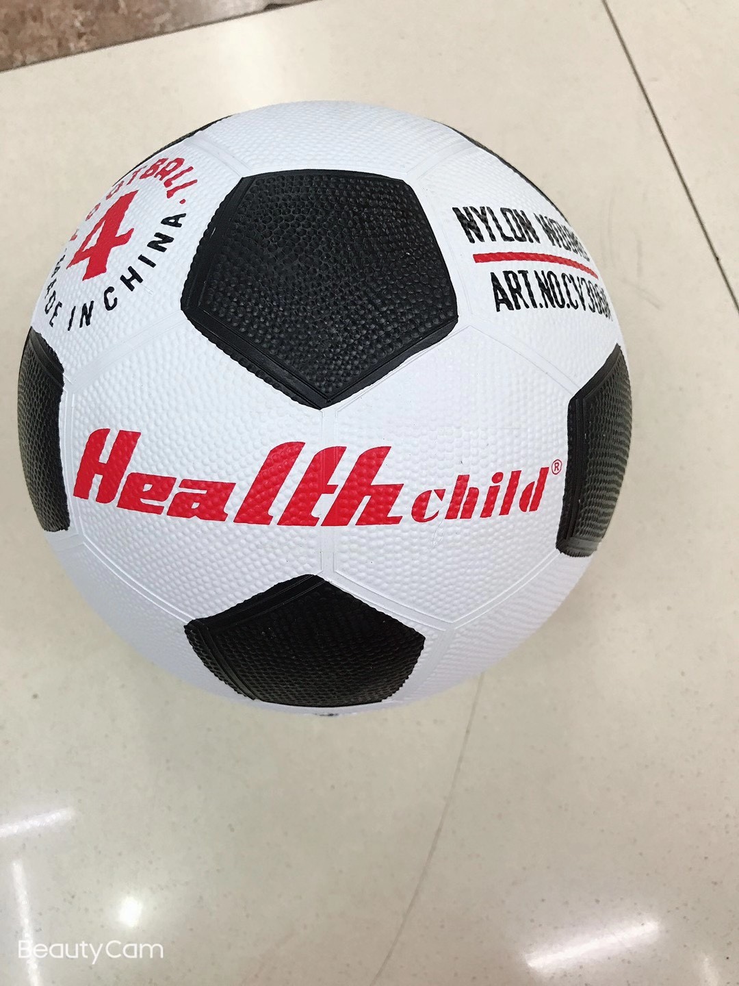 No. 4 Pellet Rubber Football Specification drawing