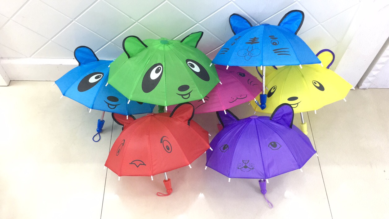 18cm10K耳朵玩具伞 可爱 厂家直销，外卖小哥看，单遮手机伞。