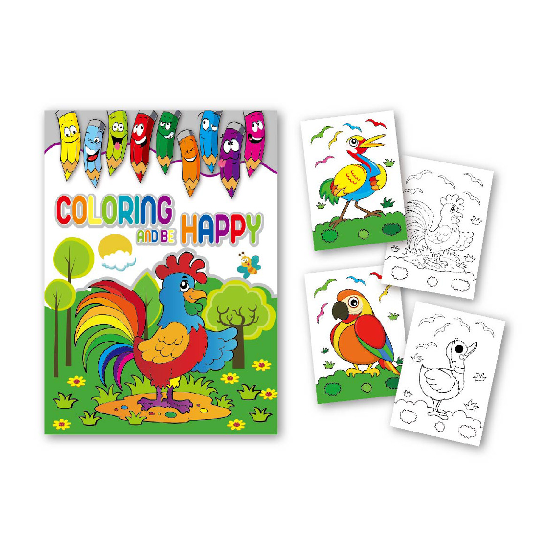 Fowl Animal Coloring Book for Kids ages 2-6详情2