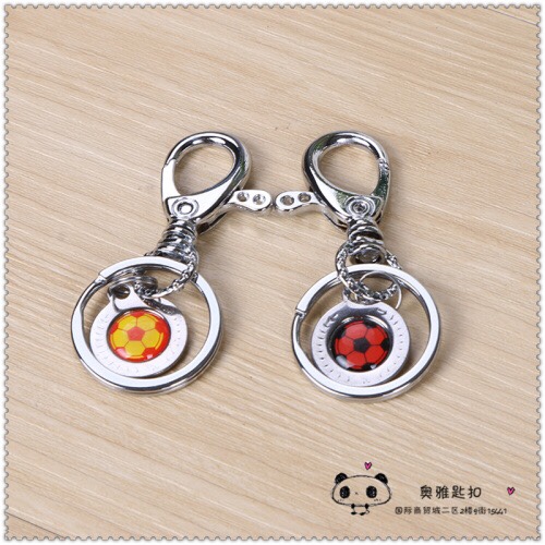 Small key chain manufacturers direct steel spring waist buckle solid key ring thumbnail