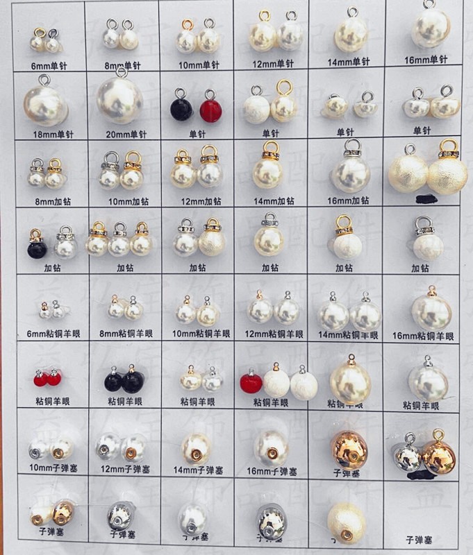 Manufacturers Direct Sales Inset A Diamond Abs High Bright Imitation Pearl Pendant Diy Accessories Hair Accessories Clothing Christmas Accessories undefined