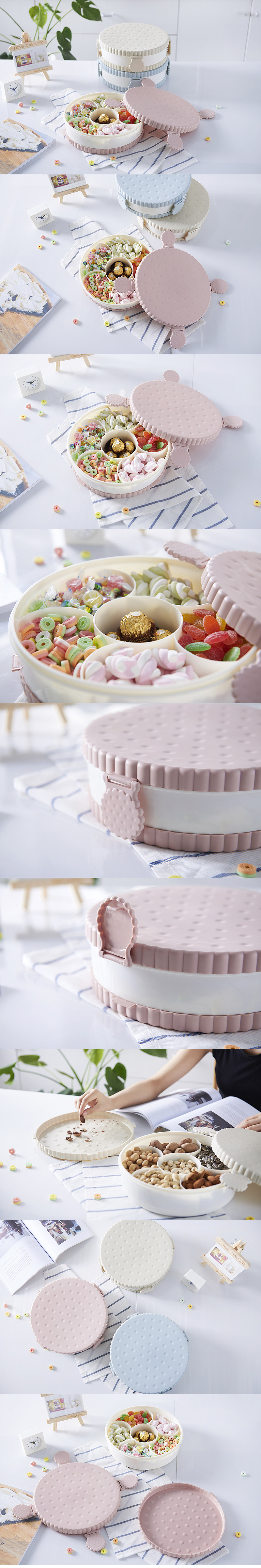 Life Blue's new high-quality compartmented fruit box, fruit plate and large candy storage box detail image 1